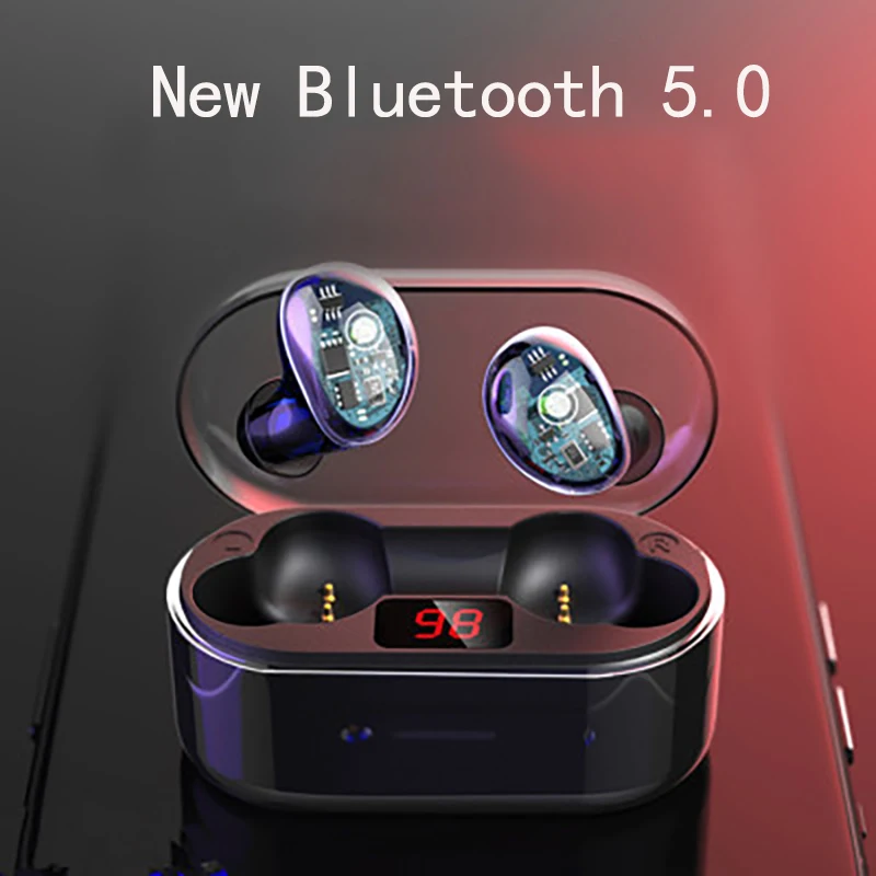 

X7 mini stereo noise reduction earphones Bluetooth 5.0 wireless headset IPX6 waterproof with microphone charging box headphones