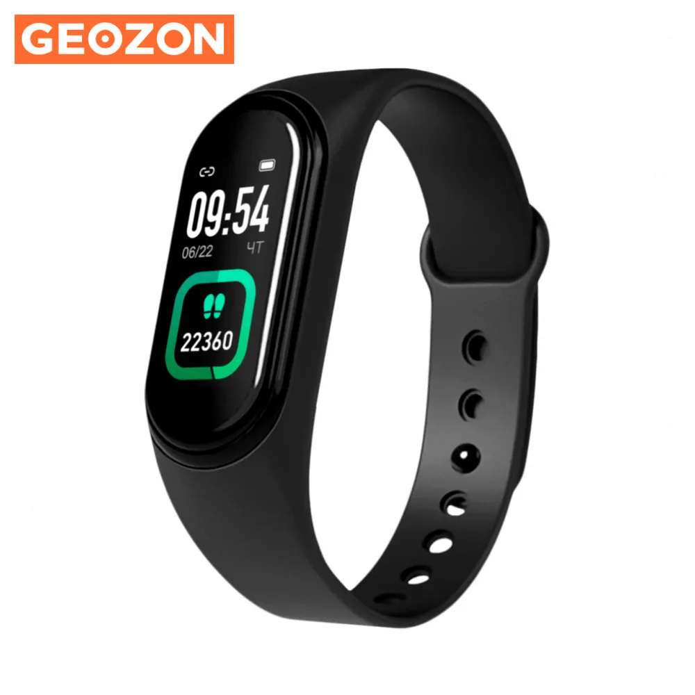 Фитнес-браслет BAND HEART RATE BLACK G-SM09BLK GEOZON | Электроника