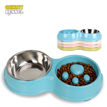 

CAWAYI KENNEL Dog Feeder Drinking Bowls for dogs Cats Pet Food Bowl comedero perro miska dla psa gamelle chien chat voerbak hond