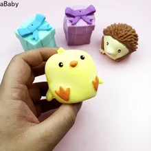 Boîte cadeau à rabat en Silicone pour adulte et enfant, pince, Animal mignon, jouet, Expression, décompression émotionnelle, nouveauté 