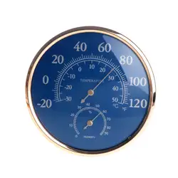Большой круглый термометр, гигрометр, измеритель температуры и влажности, синий