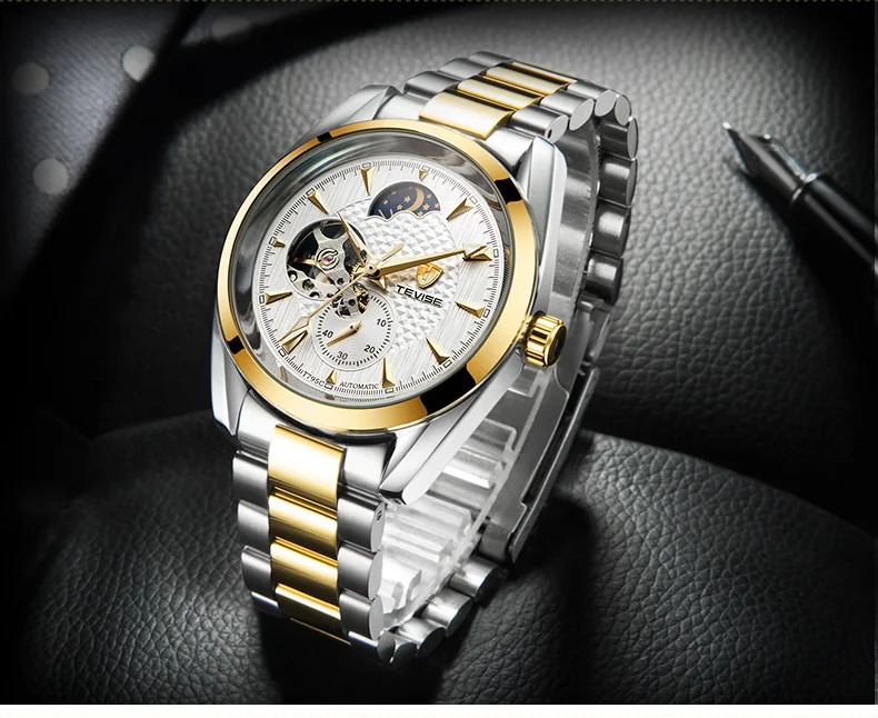 Новые TEVISE automatic Tourbillon Механические карманные часы мужские часы в деловом стиле мужские с самообмоткой наручные часы Relogio Masculino