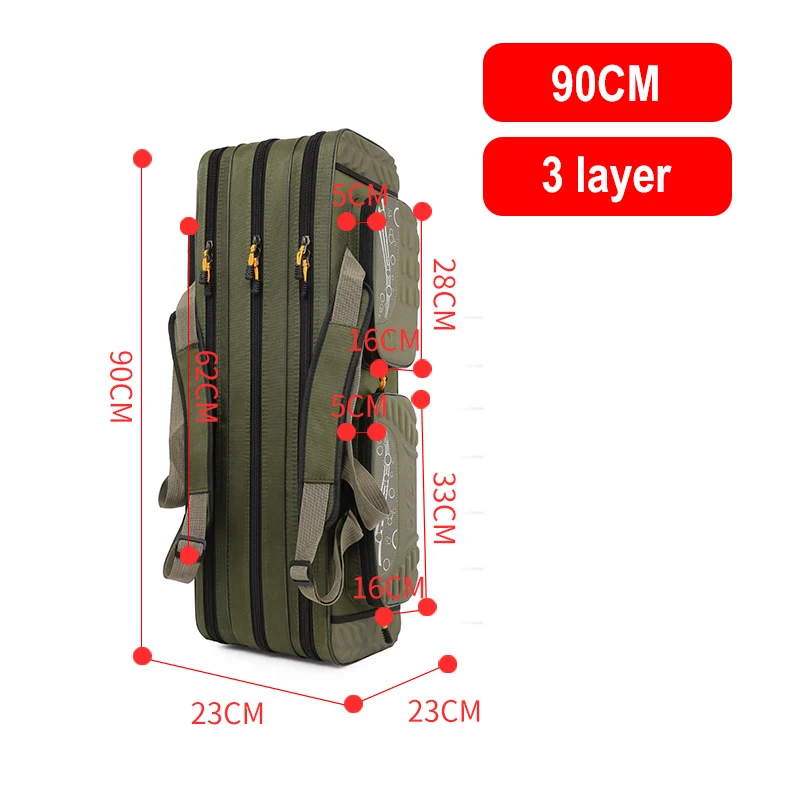 125センチメートル/130センチメートル4重層オックスフォード布折りたたみ釣竿リールバッグ釣具保存袋旅行キャリーケースX402G 125センチメートル/130センチメートル4重層オックスフォード布