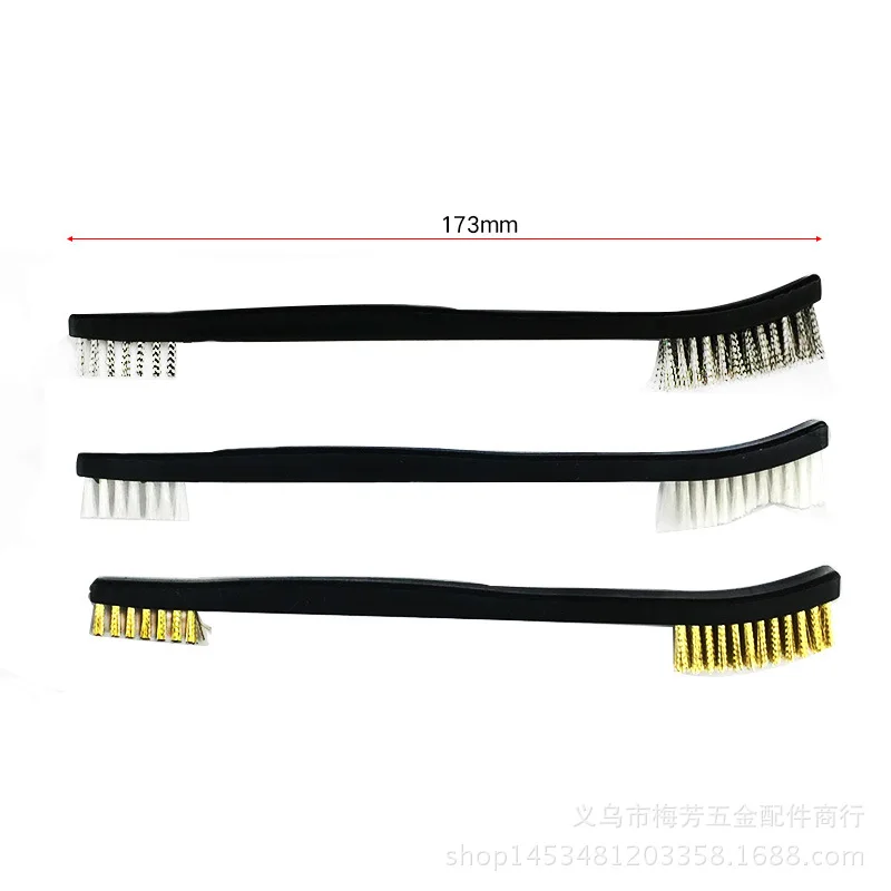 AliExpress 7 двуглавая щетка с нейлоновой трубкой крючок набор с 4 крючками+ 3 кисти qiang Hunting охотничья класс кисть для полировки проволочная щетка