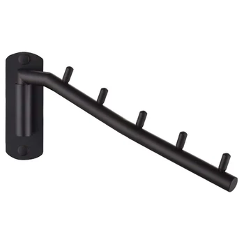 

Folding Clothes Hanger Rack,Stainless Steel Swing Arm Hook Holder,Clothing Hanging System Drying Closet Storage Organize