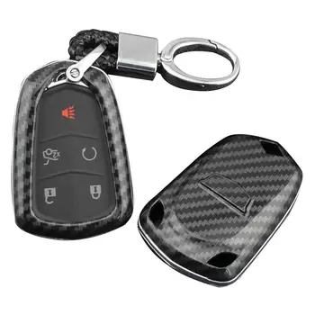 

Key Case Remote Cover Fob Bag Holder ABS Hard Shell Cover Parts Fit For Cadillac ATS ATS-V CTS CT6 XTS XT4 XT5