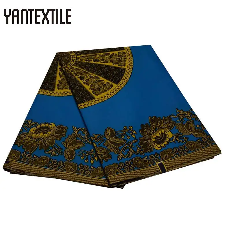 YANTEXTILE гарантировано Натуральный Воск Принт африканская ткань Анкара 6 ярдов/шт полиэстер дешевле Африканский воск ткань для шитья