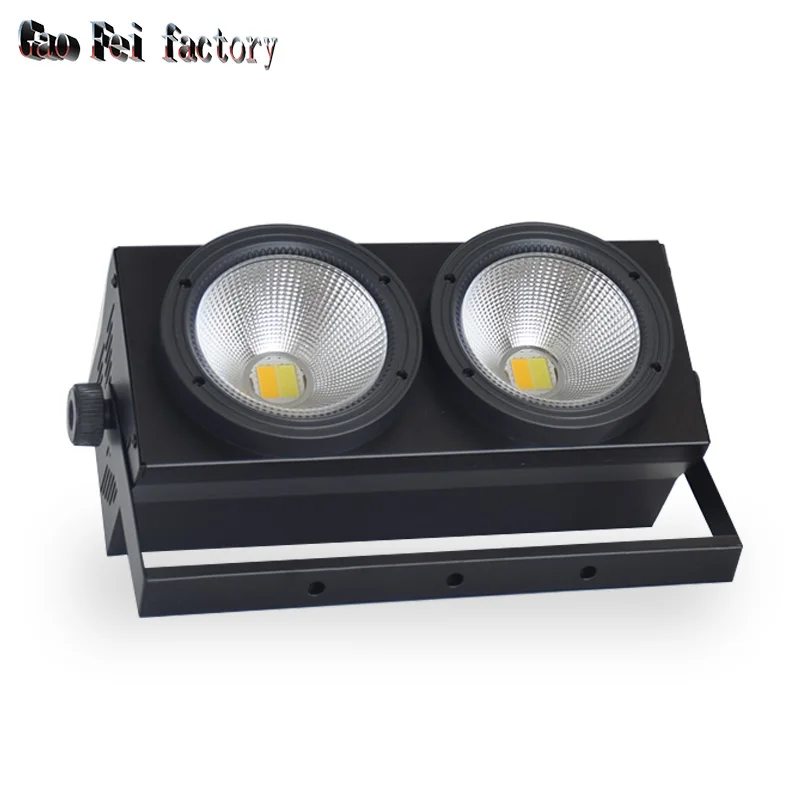 Светодиодный Cob Wash аудитории 2 глаза заливающее освещение 2X100W DMX Матрица фонари Par