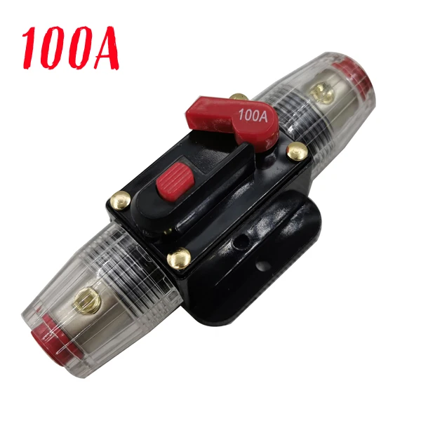 Золотой 100A 50A 60A 80A 150A 12V автомобиль грузовик аудио усилительная схема тормозной предохранитель держатель AGU Стиль стерео усилитель ремонт адаптер предохранителя - Цвет: Золотой