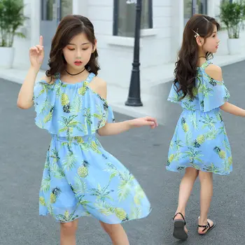 

Summer 2020 Girls Casual Dresses New Fashion 12 Children Summer Chiffon Princess Dress Elegant Dress for Girls