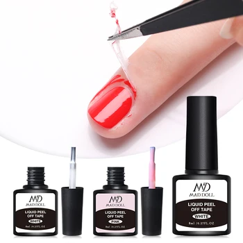 

8ml/bottle Nail Anti-overflow Nail Glue Anti-freezing Peel Off Latex Liquid DIY Tool Nail Paste Adhesive Nail Accessories