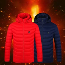 Coat Vest Jacket Hooded Thermal-Warmer Electric Heating Hunting Hiking Winter Cotton