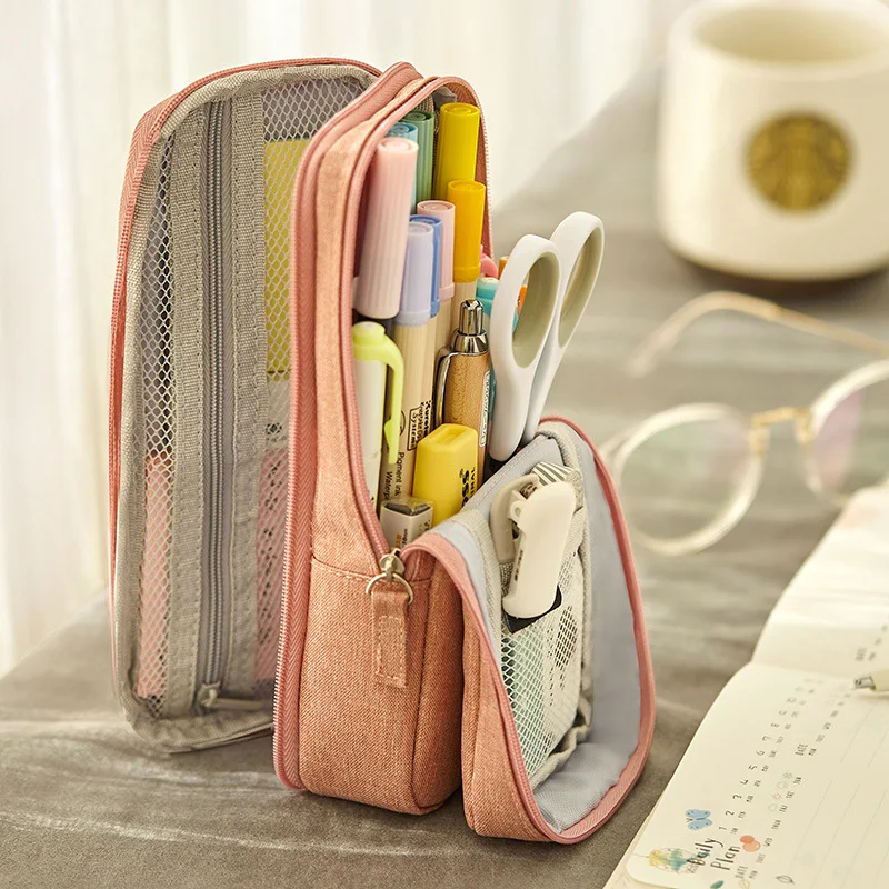 Big Capacity Pencil Case Pencil Bag For College School Teen Girls Boys Double Side Open Style School Supplies Organizer 050056 - Pencil Bags - AliExpress