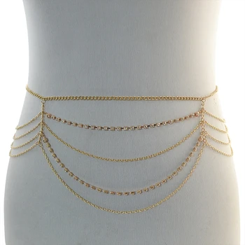 

Women Fashion Bikini Waist Belly Tassels Body Chain Summer Body Chain Jewelry LX9E