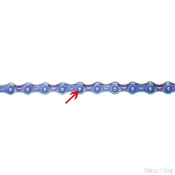 

Rainbow Colorful 11 Speed Bicycle Chain Half Full Hollow Mountain Road Bike Part M17 20 Dropship