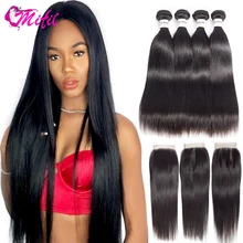 Mifil Синтетические волосы на кружеве человеческих волос парики для чернокожих Для женщин 13x4 прямые Синтетические волосы на кружеве парик с детскими волосами предварительно вырезанные 30 дюймов, Remy(Реми бразильские волосы