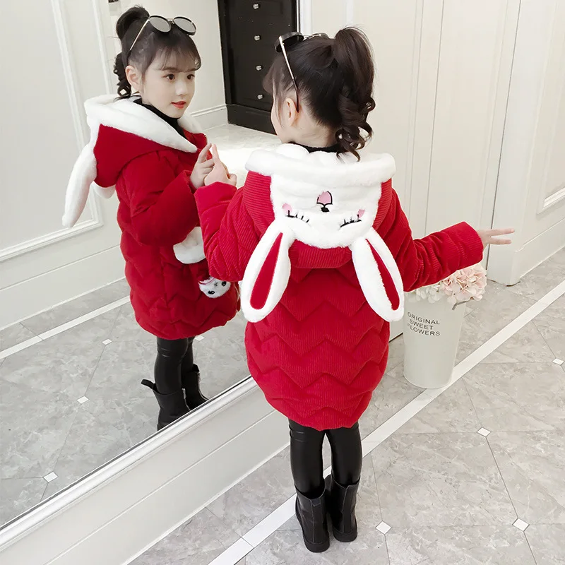 Зимняя одежда; пальто для девочек; сезон осень-зима; Корейская версия; толстый теплый пуховик; хлопковая детская одежда; куртка