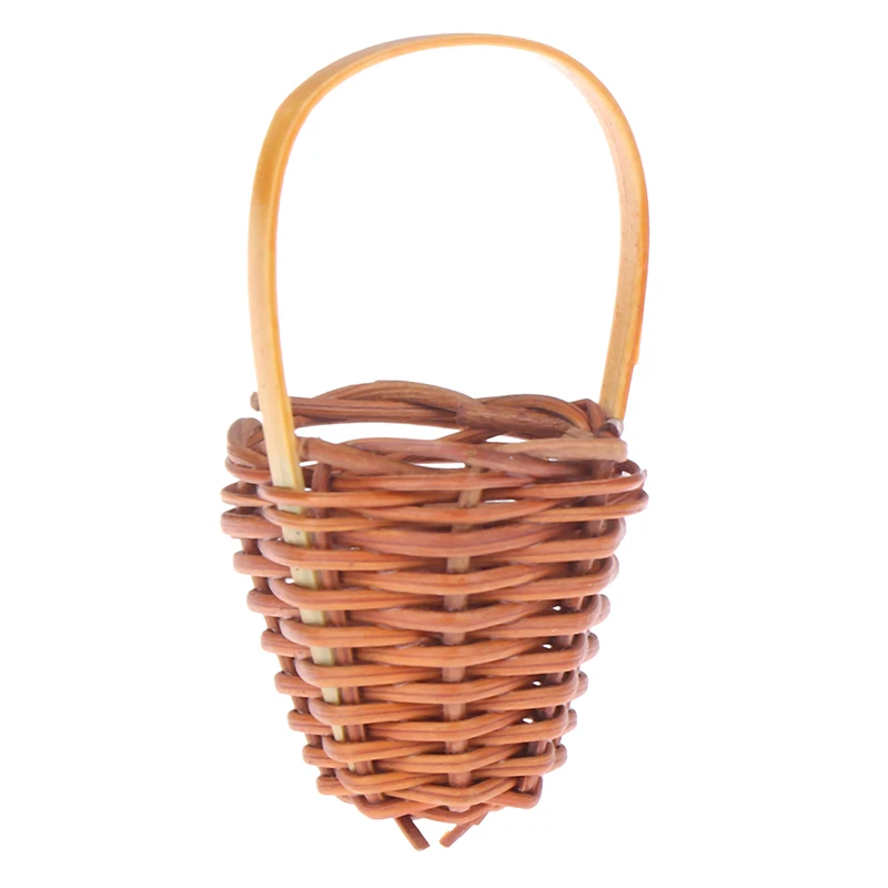  Mini Weaving Storage Basket Fruit Rattan Storage Box For Cosmetics Tea Picnic Organizer Kitchen Han