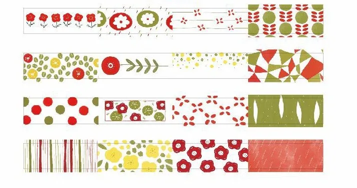 4 рулона с изображениями цветов и животных, Еда Washi клейкая лента наклейки клей малярный декоративная лента Сделай Сам дневник в стиле Скрапбукинг Фотоальбом этикетка - Цвет: 1