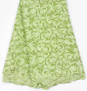 

emerald green lace fabric organza lace fabric sequence lace fabric african bridal fabric for dress 5yard