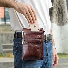 

New Design cowhide men's designer straddle bag harness fashion trend men's small waist bag luxury High-quality Crossbody Bags