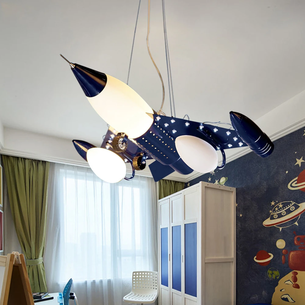 Airplane Hanging Lamp Chandelier Light For Kids Gift