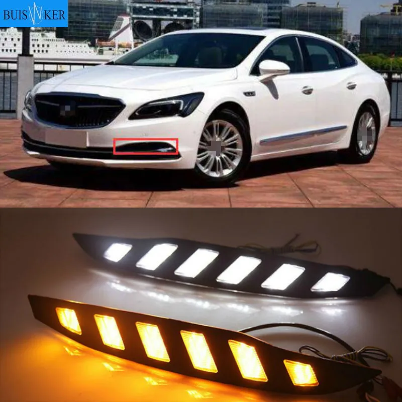 

Светодиодный дневной светильник ДХО фар дальнего света для Buick LaCrosse 2016-2019 модификация автомобиля аксессуары