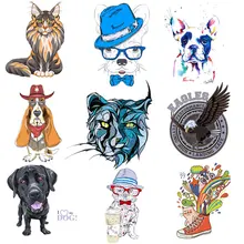 Мультфильм животных горячей печати и теплопередачи печати шаблон, DIY, милая одежда маленькой собаки, патч и глажка декоративные