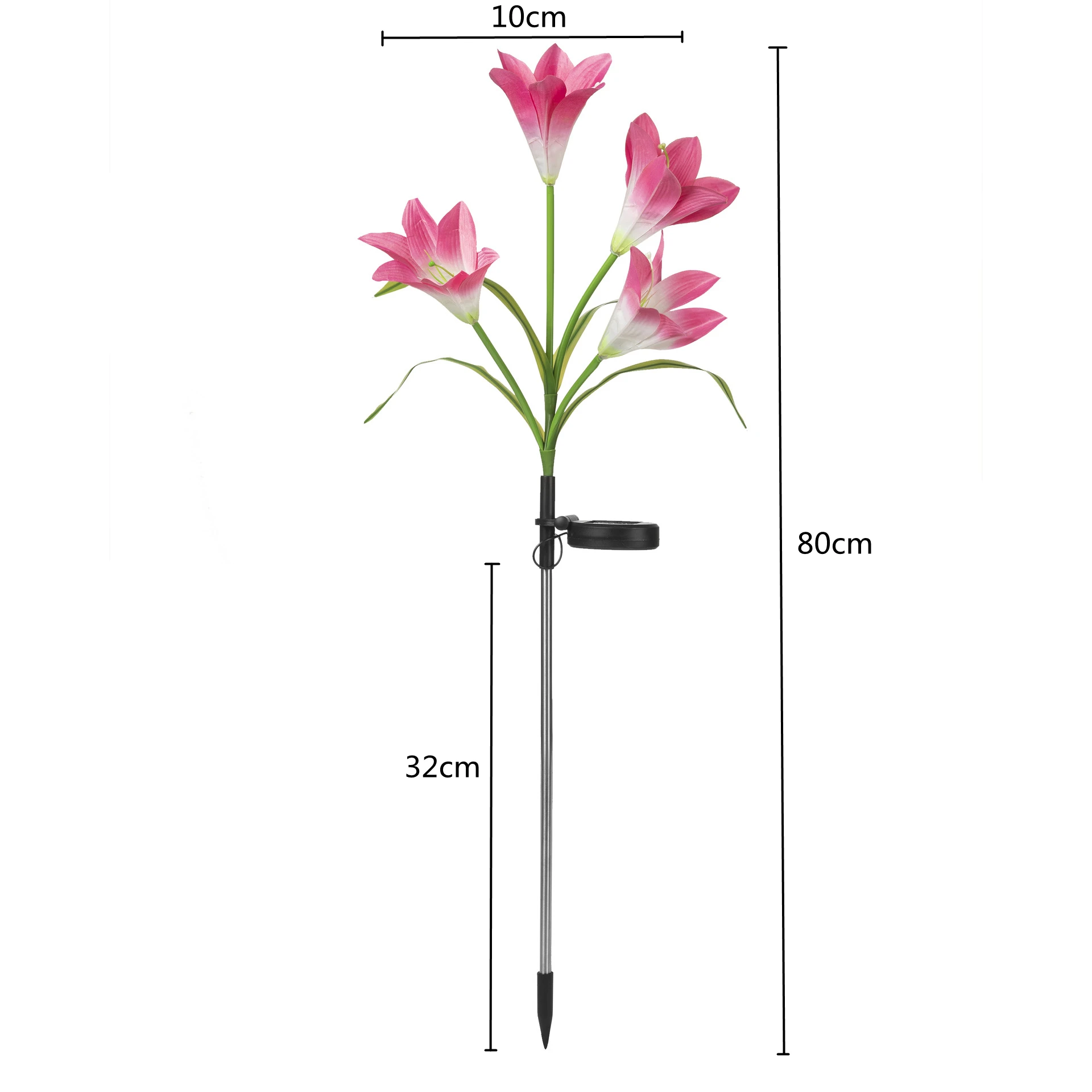 Solar-Powered LED Flower Garden Lights - Waterproof Decorative Pathway Lamps