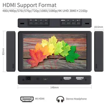 

F570 5.7 inch DSLR on Camera Field Monitor Small HD Focus Video Assist IPS Full HD 1920x1080 Support 4K HDMI Input Output Rugge