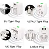 Adaptador de viaje Universal USBO multifunción de 5V 1A 2USB, cargador de CA para Kr, AU, US, UK, adaptador de enchufe para UE, Blanco, Negro ► Foto 3/6