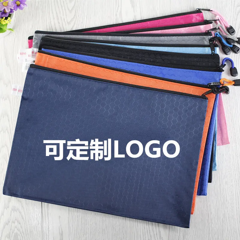 

3-Pack] File Holder Canvas Simple A4 B5 A5 A6 Voucher Printed Zipper Bag 015