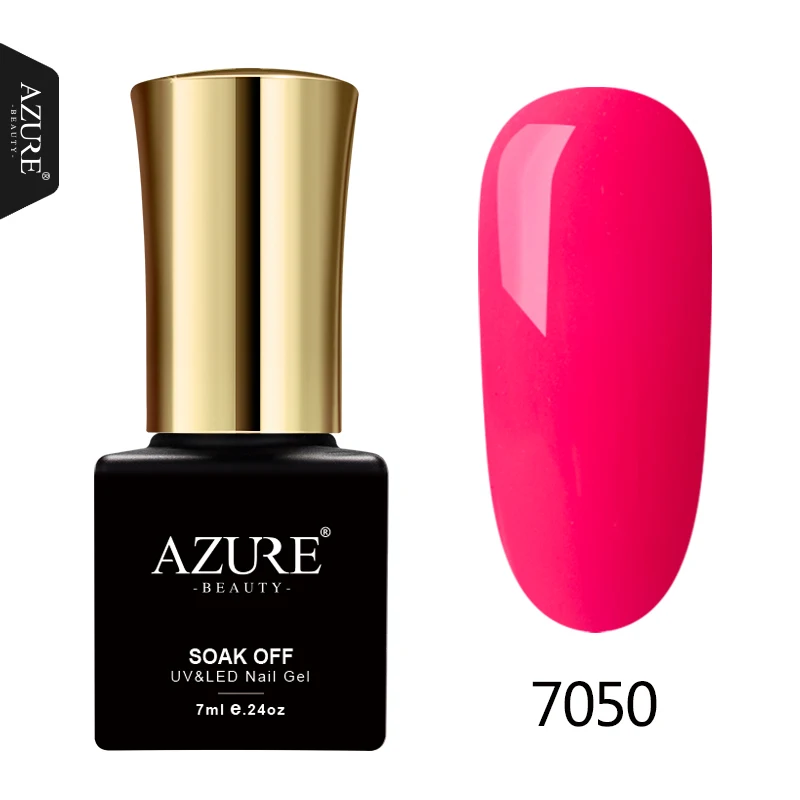 7050 AZURE BEAUTY 7 мл сырный УФ гель лак для ногтей гель белый молочный Маникюр Полуперманентная эмаль замачиваемый лазурный гель лак клей для ногтей - Цвет: 7050