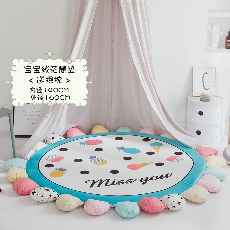 145Round Carpet Fruit 3D Print Soft Carpets Anti-slip Rugs Kids Room Home Decor Computer Chair Mat Kiwi Watermelon Floor Mat