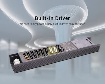 

MiLight 100W 5 IN 1 LED Controller PX1 Built-in Power Supply 2.4G RF/WIFI APP Control for 24V DIM CCT RGB RGBW RGB+CCT LED Strip