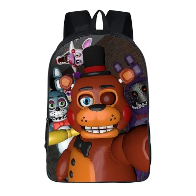 Five Nights At Freddy's FNAF школьные сумки для мальчиков и девочек, рюкзак, детский подарок, Аниме Сумка, игрушки для детей, рождественский подарок - Цвет: 01