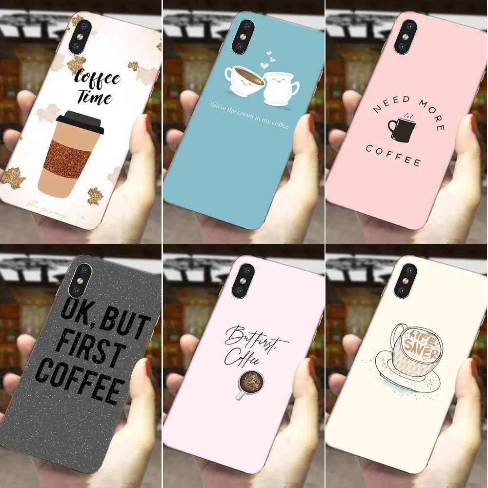 Phone Soft Shell For Motorola G G2 G3 G4 G5 G6 G7 Plus Xiaomi Redmi Note 8 8A 8T 10 K30 5G Pro Ok But First Coffee Fashion | Мобильные