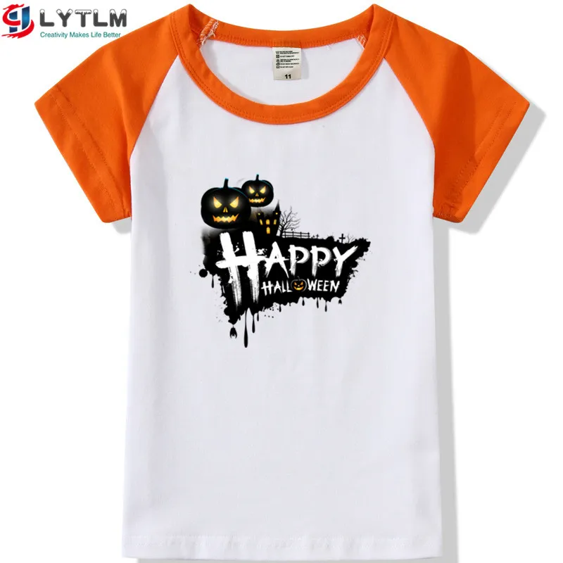 LYTLM/топы для мальчиков на Хэллоуин, Детская футболка с тыквой, Koszulki Meskie, рубашки в стиле Хэллоуин для мальчиков и девочек, Модальные футболки для мальчиков