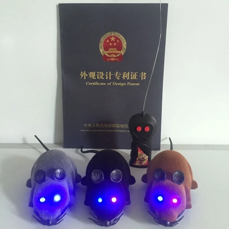 

Cat Toy Mouse Wireless Remote Control Play with Cat Mouse Cat Rotating Electric Model Mouse Flocked Pet Toy