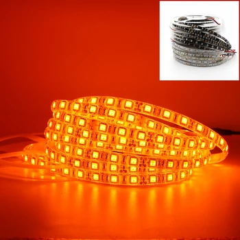 

LED Strip Light 600nm True Orange SMD 5050 3528 Strip Ribbon Diode Tape rope lights 12V Flexible Strip string lamp1m 2m 3m 4m 5m
