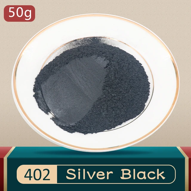 Sliver Black Mica Pigment Pearl Powder DIY Mineral Dye Colorant