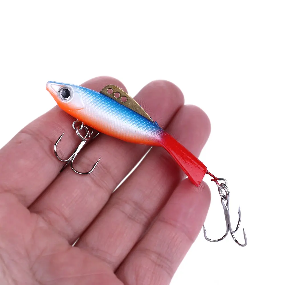 1Pcs 6.5cm 19g Vib Hard Bait Balance Ice Fishing Lure Wobber Pesca Artificial Bait Lead Ratlins VIB for winter Fishing