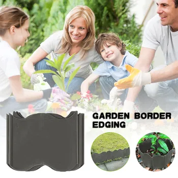

20PCS Gardening PP Plastic Lawn Border Edging Garden Grass Edge Fence Wall Way Roll Road Garden Accessories Garden Fence