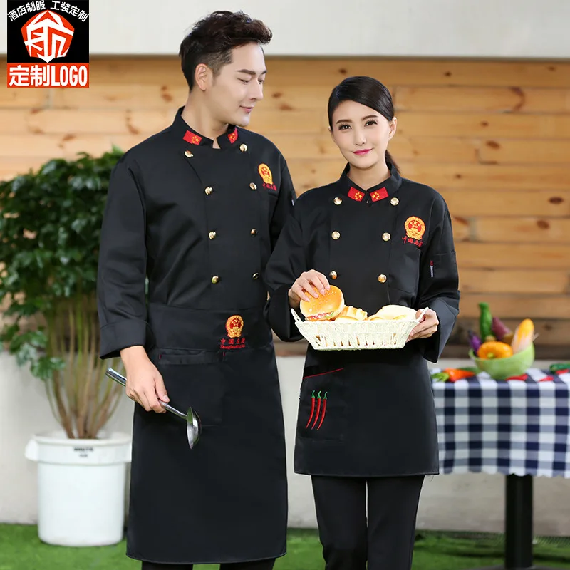 

Men Women Unisex Cook Coat High Quality unisex chef uniform New Chef Uniform Food Service Cook Jacket Coat Wholesale