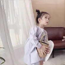 Новое платье для девочек модное весеннее Хлопковое платье для девочек 3-8 лет C555