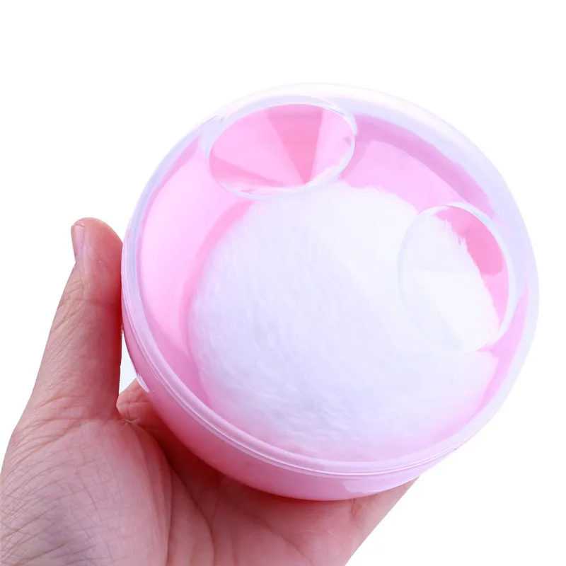 Powder box With puff talcum powder box baby puff portable newborn loaded hazelnut powder empty box #4AA6 (1)