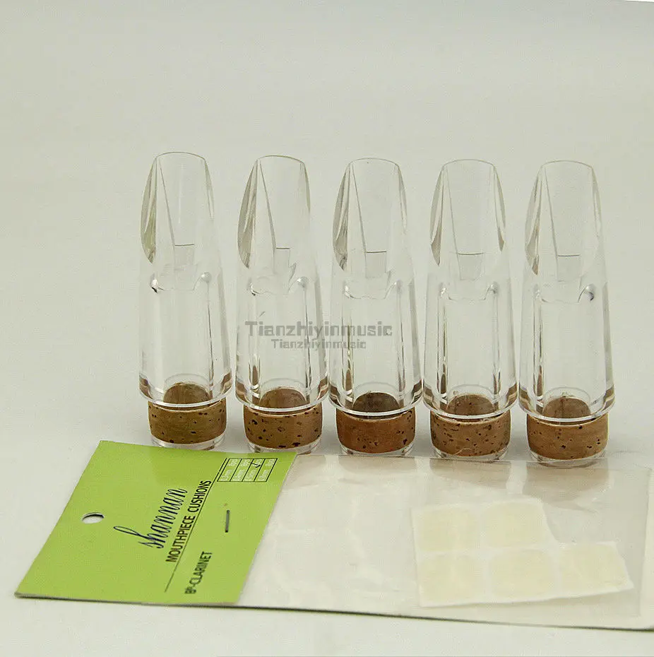 Crystal-Clarinet-5pcs-Clarinet-Mouthpiece-Transparent-High-grade-Dental-pad