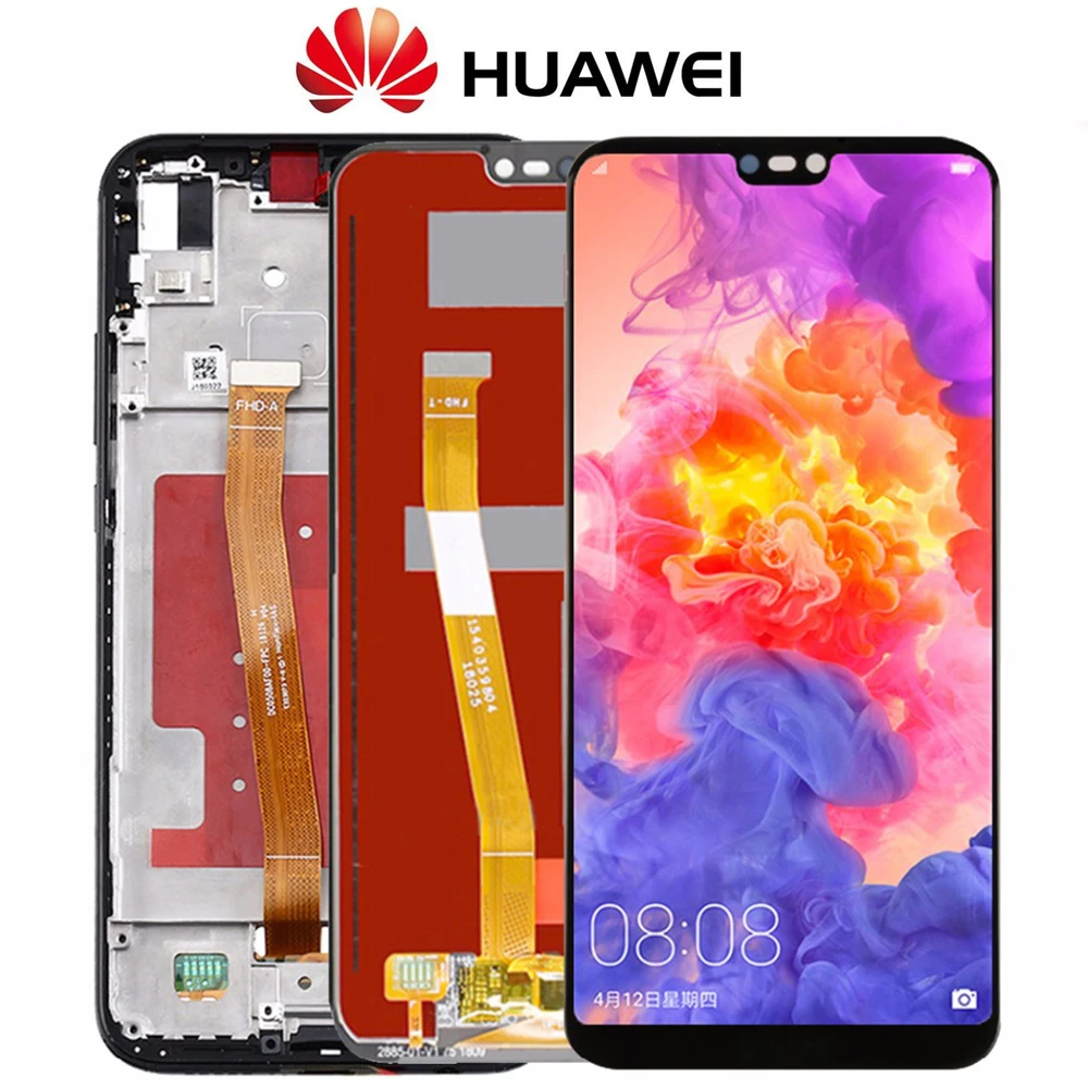 ЖК дисплей с сенсорным экраном и дигитайзером в сборе для Huawei P20 Lite Замена Nova 3E