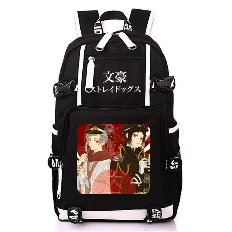Аниме страй собаки печать школьные сумки Nakajima Atsushi Bookbag usb зарядка ноутбук рюкзак Оксфорд путешествия рюкзак женский рюкзак - Цвет: 15