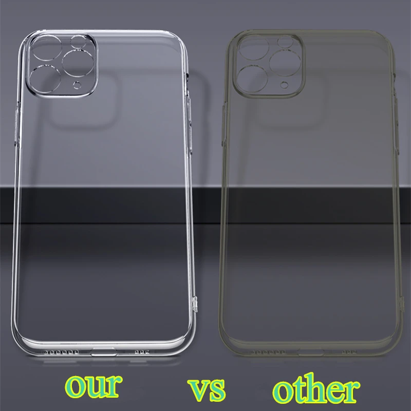 Simple Transparent Case For iPhone 12 Pro MINI 11 Pro Max X XS XR 6 7 8 Plus SE 2020 12 Case Soft Silicone Shockproof Back Case